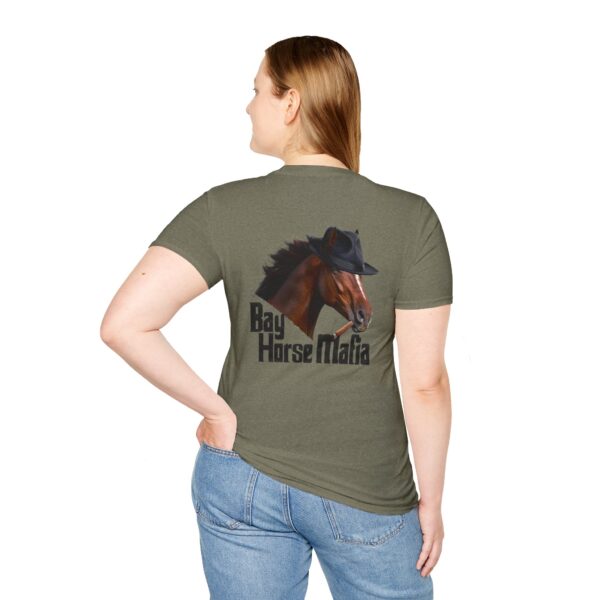 Bay Horse Mafia- Unisex soft-style T-Shirt, Greens - Image 2