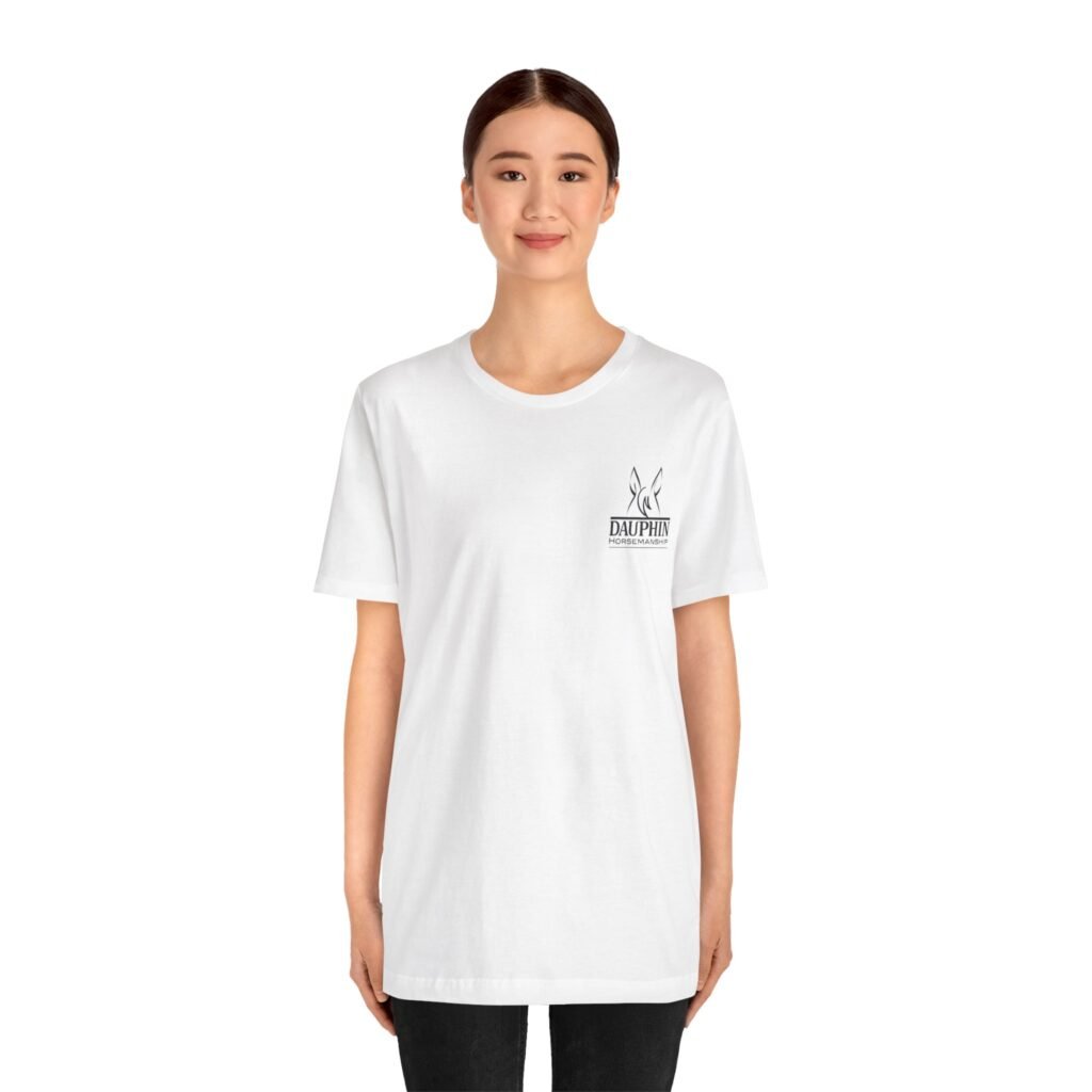 DH Logo Unisex Tee with Front and Back Design, Light Colors with Dark Logo