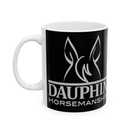 Dauphin Horsemanship Black & White Ceramic Mug — 11oz/15oz