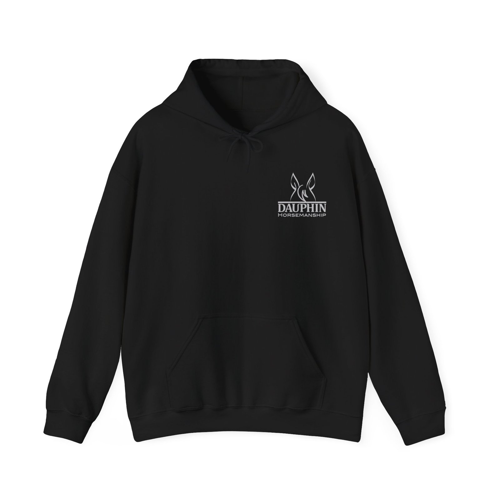 Hooded Sweatshirt with Front Logo and Big Back Logo - Unisex, Forest Green/Royal Blue/Red with White Logo - Image 5