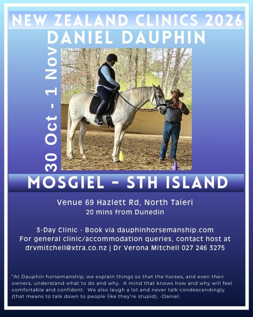 Nov 1 Mosgiel/Dunedin, Sth Island, Private Lessons/Bitting Consults